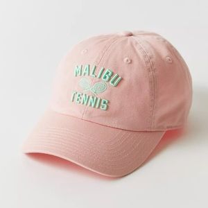 Urban Outfitters Pink Malibu Tennis Baseball Cap